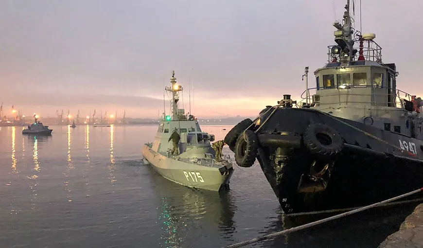 Incident naval în Marea Neagră: Toţi cei 24 de marinari ucraineni, puşi sub acuzare pentru încălcarea frontierei ruse