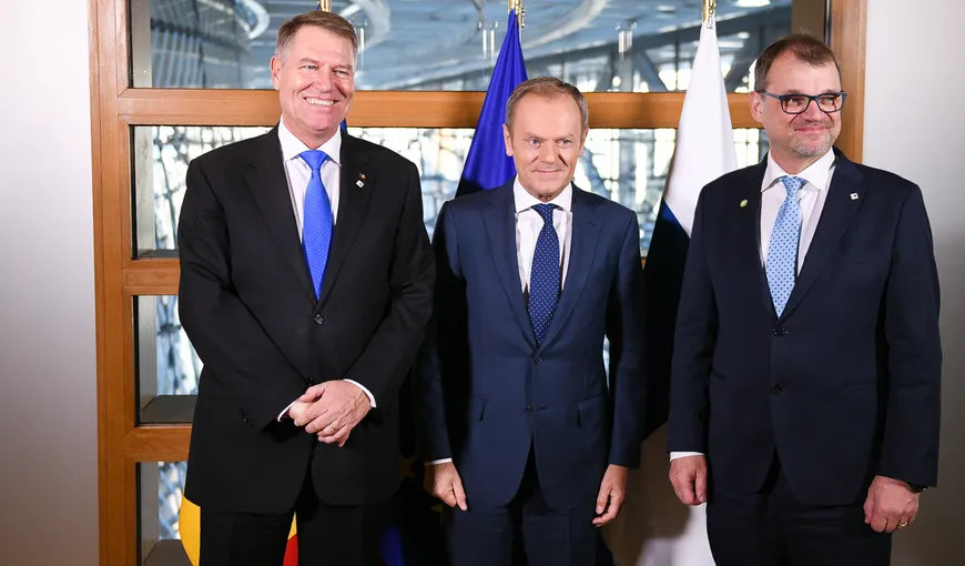 Preşedintele Klaus Iohannis s-a întâlnit cu Donald Tusk şi cu premierul finlandez Juha Sipila