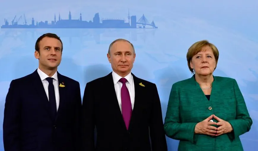 Putin, împotriva lui Merkel şi Macron: aşa ceva este de neacceptat