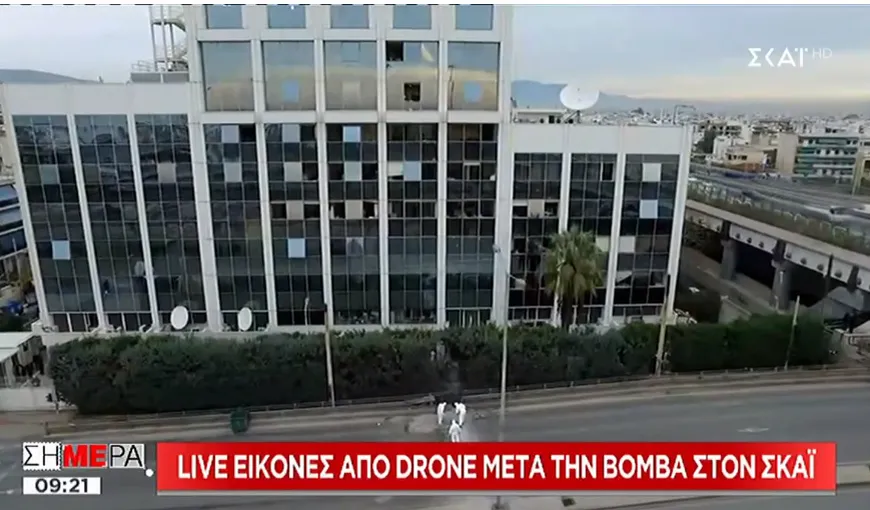 Explozie la o televiziune din Atena. Oficialii greci vorbesc despre „un atac la adresa democraţiei”