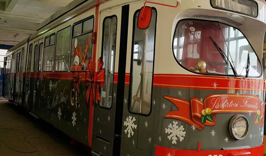 Tramvaiul lui Moş Crăciun va circula duminică prin Bucureşti. Pe ce traseu va merge