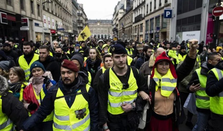 Un nou protest violent al Vestelor Galbene, la Paris UPDATE