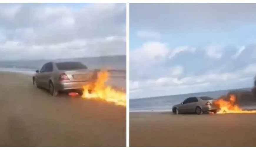 Un român din Irlanda şi-a dat foc la maşină, live pe Facebook, în timp ce era urmărit de 20.000 de oameni