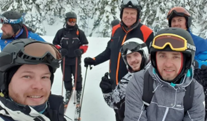 Klaus Iohannis se relaxează la schi, sâmbătă