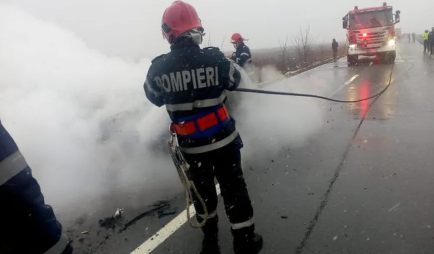 Incendiu de vegetaţie uscată în municipiul Giurgiu, pe o suprafaţă de 60 de hectare