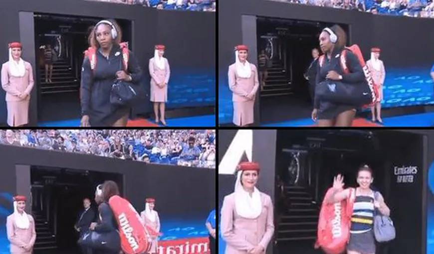 Când te simţi nr. 1 mondial, dar nu te cheamă Simona Halep. Fază amuzantă cu Serena Williams, înaintea meciului cu Simona VIDEO