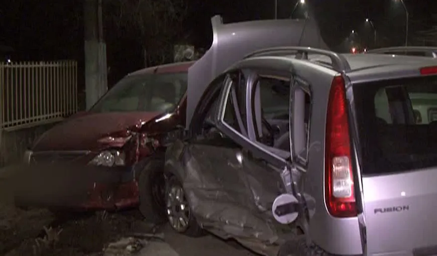 Accident grav, coliziune cu patru maşini în Severin VIDEO