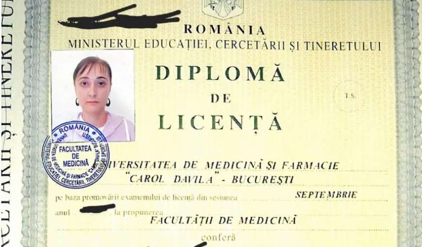 UMF „Carol Davila”: Raluca Daniela Bârsan, voluntar la Ginecologie la Spitalul Judeţean Ilfov, nu există în evidenţele instituţiei