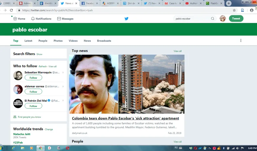 S-a ales praful de casa lui Pablo Escobar. Locuinţa baronului drogurilor a fost demolată VIDEO