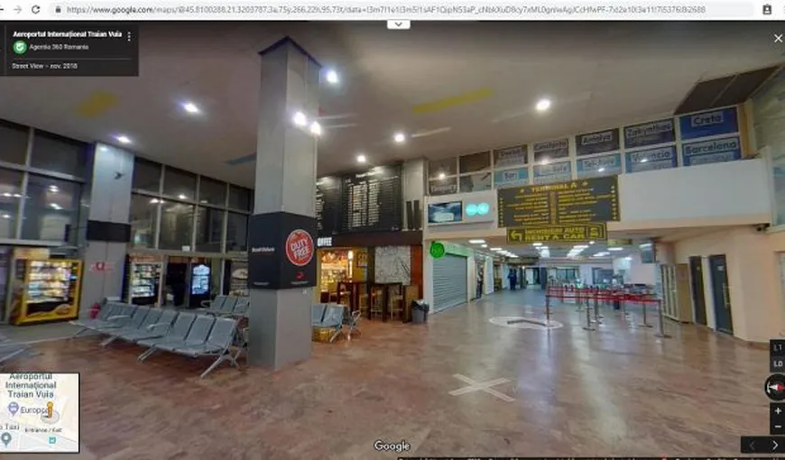 Primul aeroport din România cu tur virtual în Google Maps