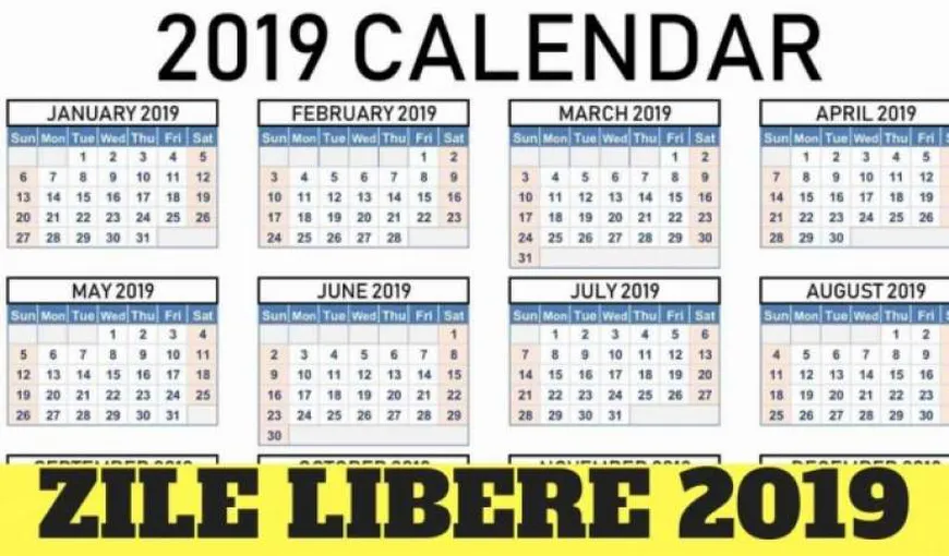 Zile libere 2019. Bugetarii vor avea mai multe zile libere în perioada următoare. Guvernul a anunţat calendarul
