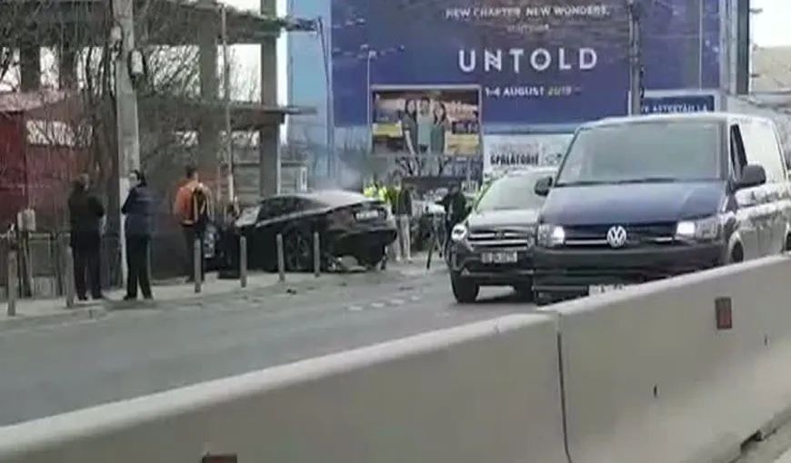 Accident violent pe DN1, lângă Bucureşti. Trei răniţi după tamponarea a două maşini VIDEO