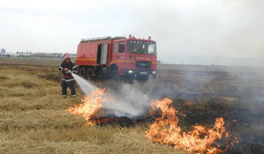 Incendiu de vegetaţie extins la o casă şi câteva anexe gospodăreşti, în Prahova