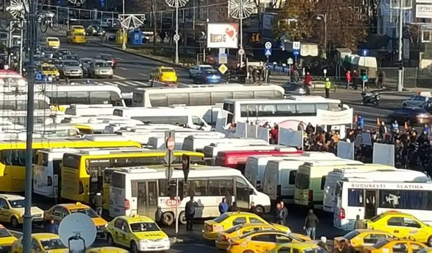 HAOS în Bucureşti şi joi, transportatorii nu renunţă la proteste, TRAFIC RESTRICŢIONAT. Se anunţă proteste şi la metrou