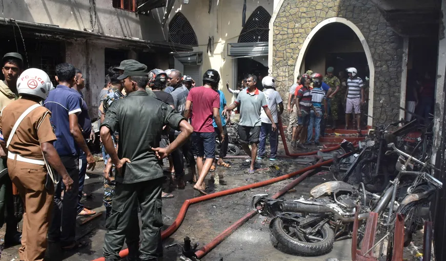 Momentul exploziei la o biserică din Sri Lanka, surprins de o cameră de bord