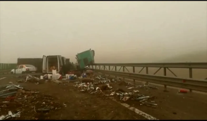 Accident grav pe Autostrada A2 spre Constanţa. Patru persoane sunt rănite – VIDEO