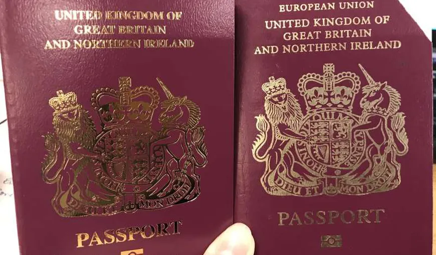 Brexit: Noile paşapoarte britanice nu mai conţin menţiunea „Uniunea Europeană”