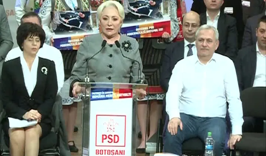 Viorica Dăncilă, alături de Liviu Dragnea la Botoşani: În 2019 îmi doresc să avem preşedintele României un preşedinte PSD
