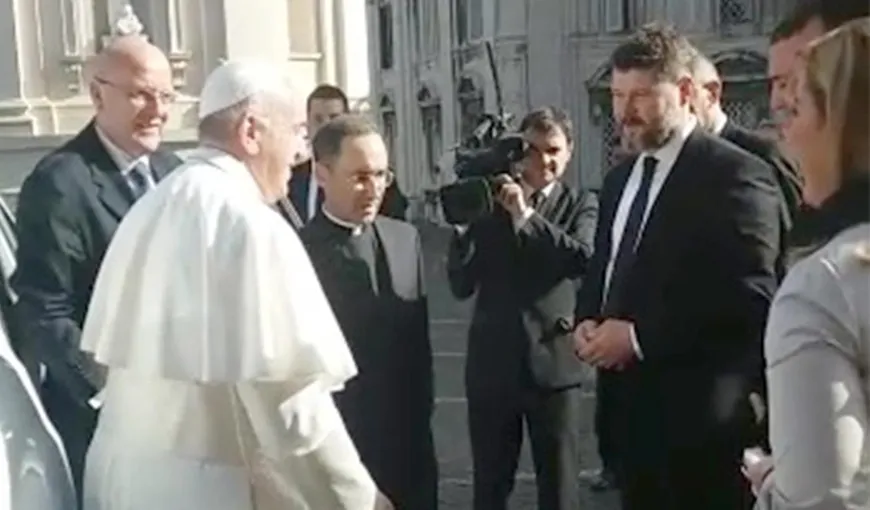 Papa Francisc a primit la Vatican echipa SPP care îl va păzi în România