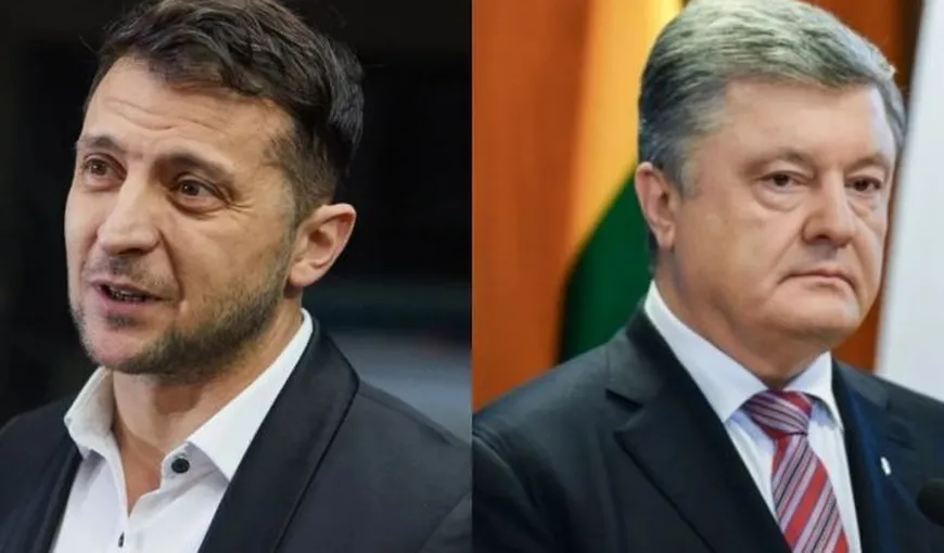 Alegeri prezidenţiale în Ucraina: Volodimir Zelenski şi Petro Poroşenko se vor confrunta vineri, pe stadion