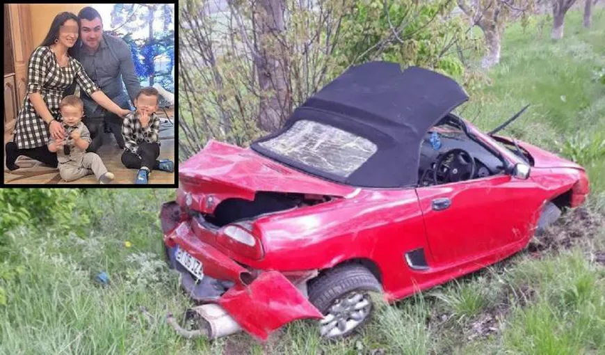 Un nou accident cutremură România. A murit pe loc, aruncat prin plafonul decapotabilei. Doi copii au rămas fără tată