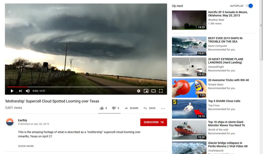 Un nor uriaş, de furtună, spectaculos, s-a abătut peste Texas VIDEO