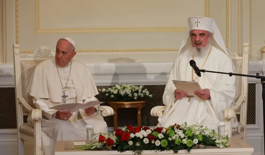 Mesajul Papei la Palatul Patriarhal: Să nu cedăm seducţiilor culturii urii şi a individualismului