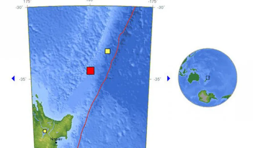 Cutremur cu magnitudinea 7,2 în regiunea Insulelor Kermadec, aparţinând Noii Zeelande