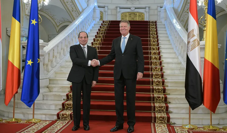 Preşedintele Klaus Iohannis l-a primit la Cotroceni pe omologul său din Egipt. Ce au declarat cei doi şefi de stat