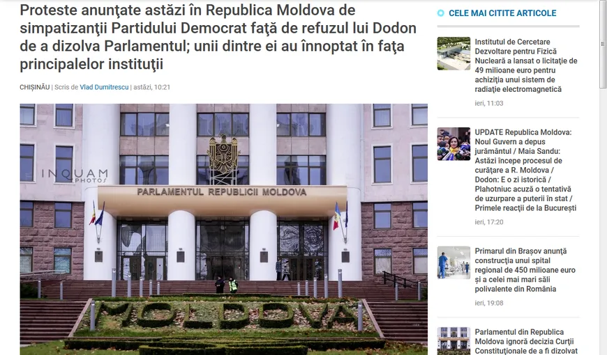 NATO, Consiliul Europei şi SUA, îngrijorate de criza politică din Republica Moldova
