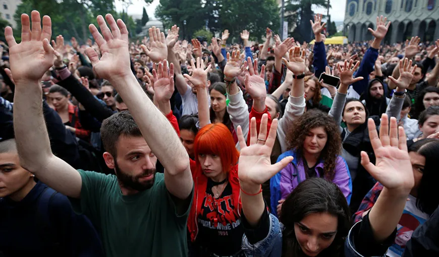 Proteste în Georgia. Tensiunile dintre Tbilisi şi Moscova se amplifică