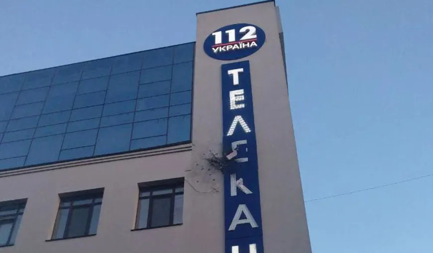 Clădirea unei televiziuni din Kiev, atacată cu lansatoare de grenade