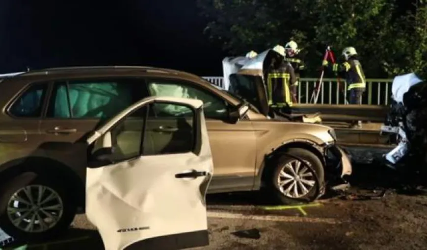 Şapte persoane, inclusiv cinci români, au fost implicaţi într-un accident rutier în Austria VIDEO