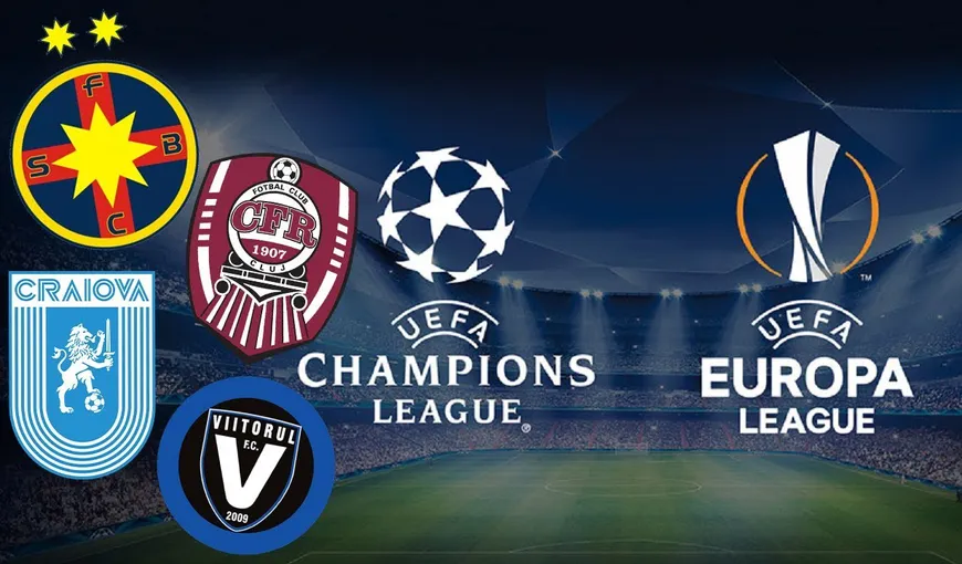CFR Cluj, FCSB, Viitorul şi Craiova joacă în Europa. Unde pot fi văzute meciurile în direct la TV