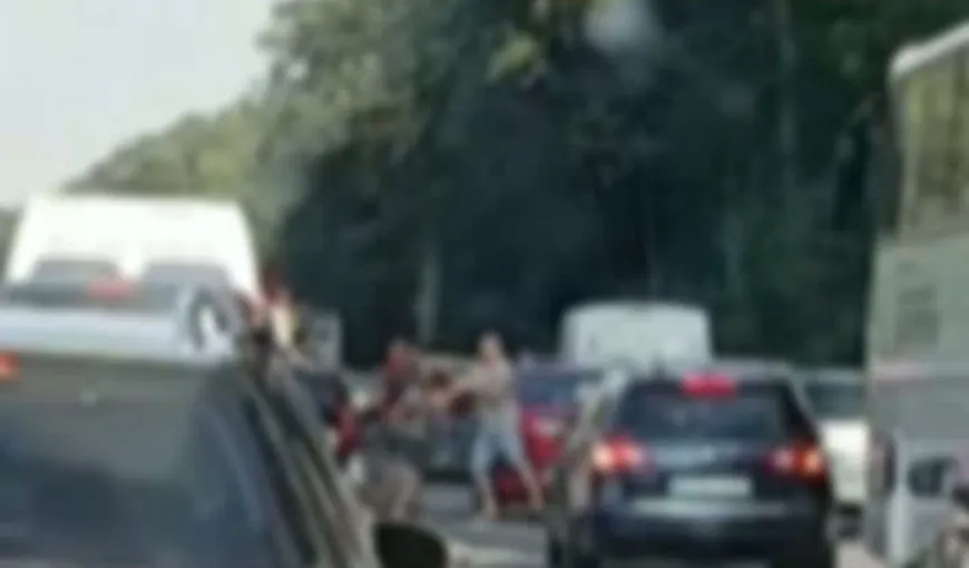 Bătaie între şoferi pe Autostrada Bucureşti-Piteşti VIDEO