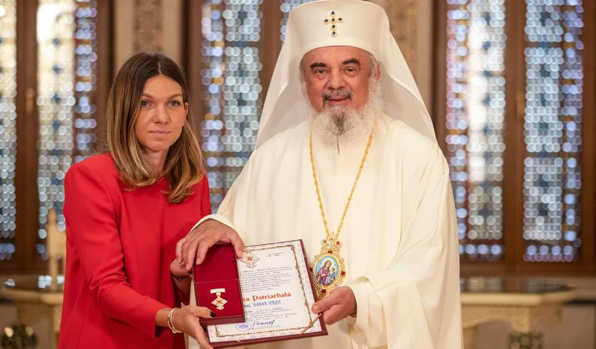 Simona Halep a primit „Crucea Patriarhală” de la Patriarhul Daniel