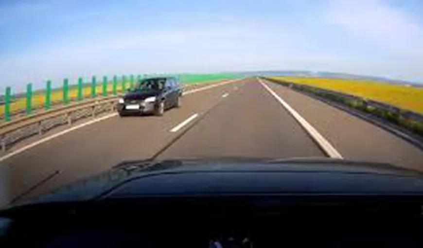 Şofer filmat pe contrasens pe autostrada A3. Poliţia, alertată prin 112 VIDEO