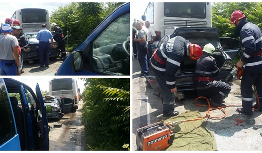 Accident cu patru autovehicule la Zalău. Opt persoane au fost rănite