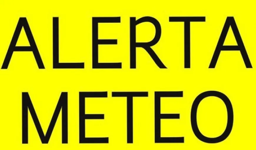 ALERTĂ METEO. ANM anunţă fenomene meteo periculoase în următoarele ore