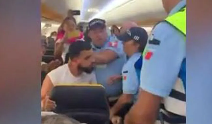 Alertă în avion! Ce s-a întâmplat după ce un tânăr a lovit o stewardesă VIDEO
