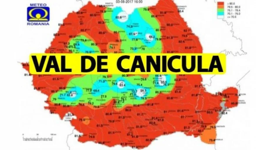 Val de CANICULĂ în următoarele zile în România. Se vor înregistra 37 de grade la umbră