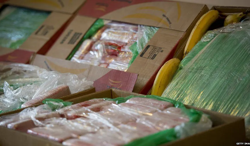 Cocaină adusă în România, ascunsă în cutii de banane. Autorităţile au descoperit doar 75 kg
