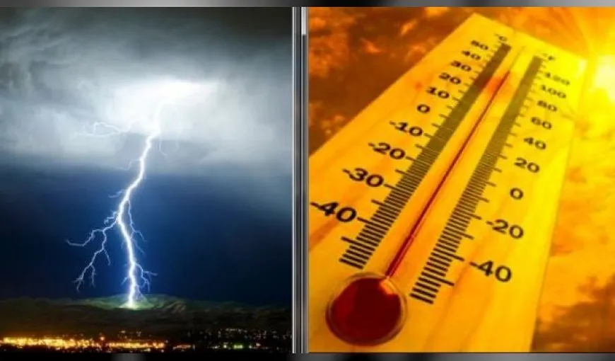 ALERTE METEO: Furtuni violente în minivacanţă, vor fi ploi abundente, vijelii şi grindină în multe zone din ţară
