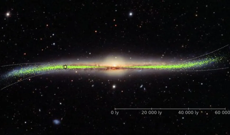 Astronomii au realizat harta galaxiei: Discul Căii Lactee este deformat şi răsucit