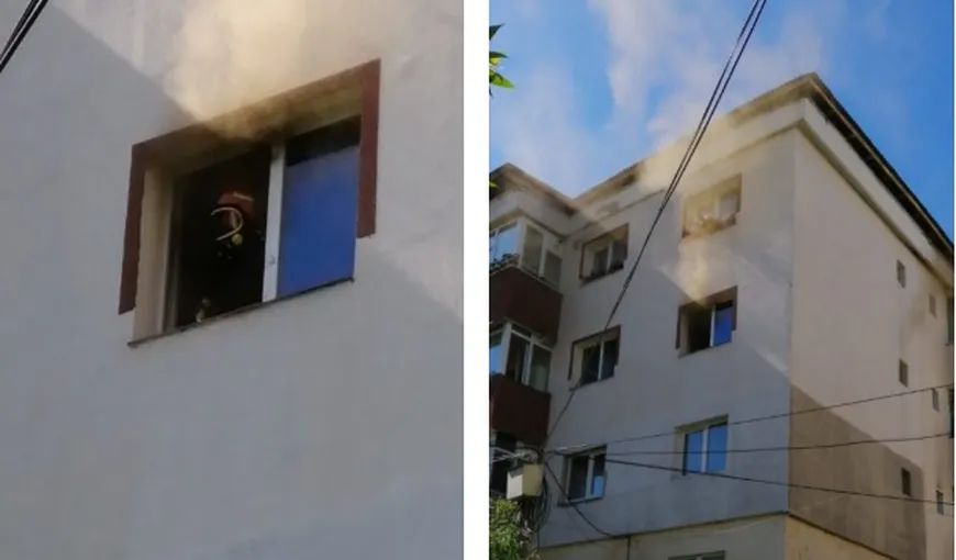 Incendiu într-un bloc de locuinţe din Argeş. După înmormântare, le-a luat foc casa