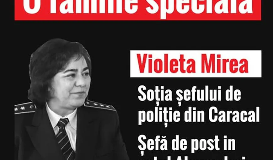 Incredibil cu ce pensie specială a plecat din poliţie Violeta Mirea, şefa de post din comuna Alexandrei