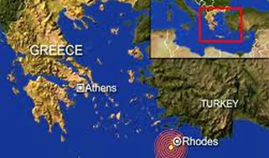 Cutremur în Grecia, în Insula Rodos. A avut magnitudinea 4,9 pe Richter