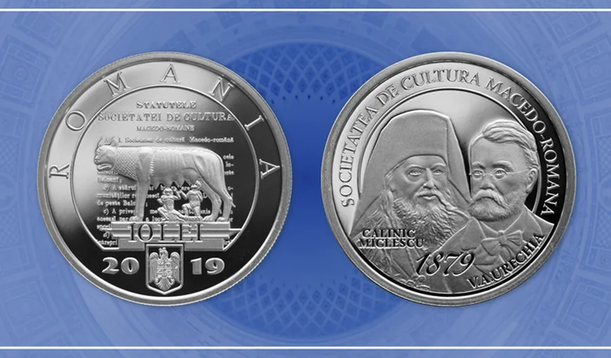 BNR lansează o monedă din argint cu tema „140 de ani de la înfiinţarea Societăţii de Cultură Macedo-Română”