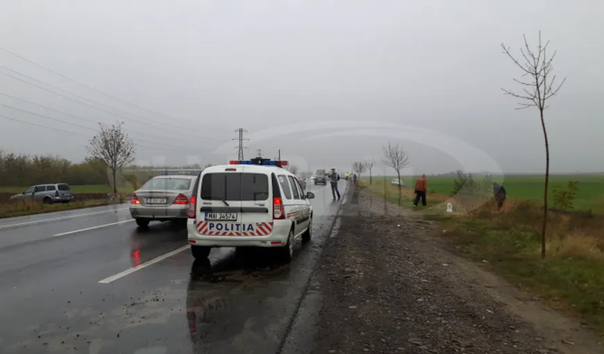 Microbuz de transport persoane, implicat într-un accident rutier în Buzău