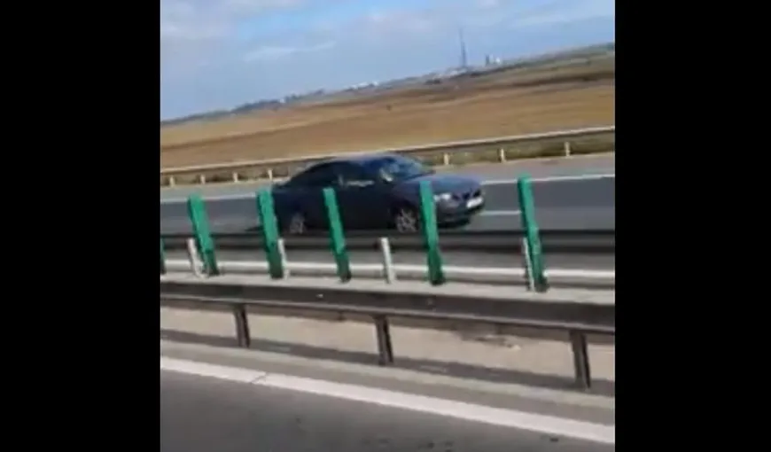 În viteză pe contrasens, pe A4. Inconştienţa fără limite a unui şofer a devenit virală VIDEO